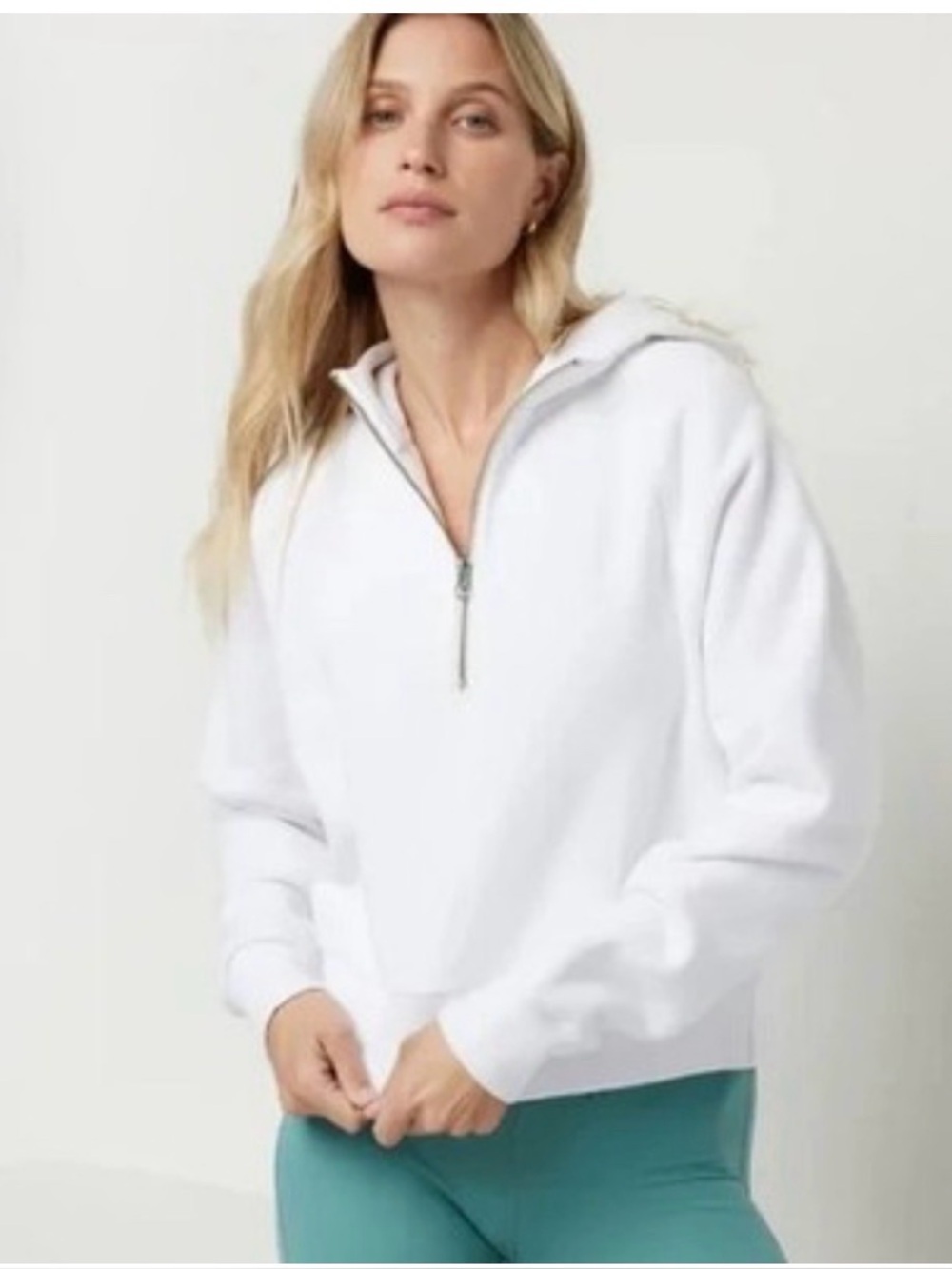Women's Vuori White Restore Half-Zip Hoodie